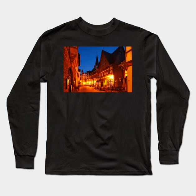Old town, dusk, Bacharach, Middle Rhine, Rhine, evening Long Sleeve T-Shirt by Kruegerfoto